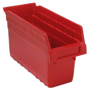 Store-Max 8 in. Shelf 1.8 Gal. Storage Tote in Red (36-Pack)
