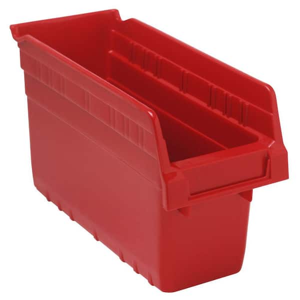 QUANTUM STORAGE SYSTEMS Store-Max 8 in. Shelf 1.8 Gal. Storage Tote in Red (36-Pack)