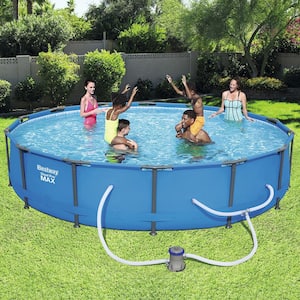 Steel Pro 14 ft. Round x 33 in. Deep Above Ground Pool Package