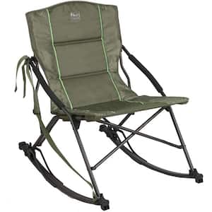 Alder Green Steel Quad Folding Rocker Camping Chair