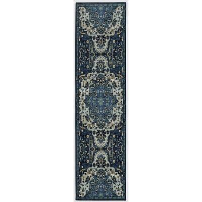 Emiko Denim 2 ft. x 8 ft. Ornamental Area Rug