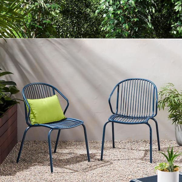 patio chairs navy blue