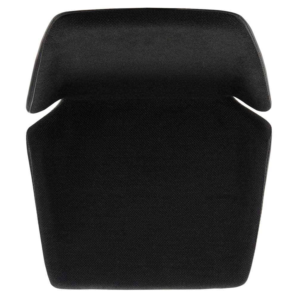 Sleek Saddle-Style 24" Black Leather & Metal Barstool