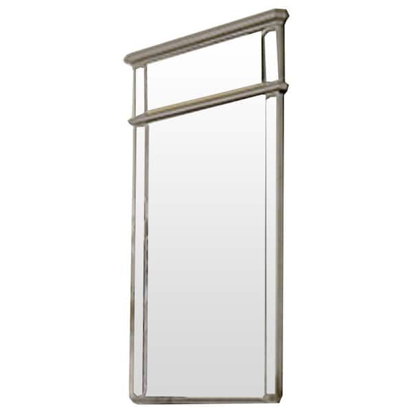 Best Master Furniture Fernando 30 in. W x 41 in. H Wood Silver Wall Mirror