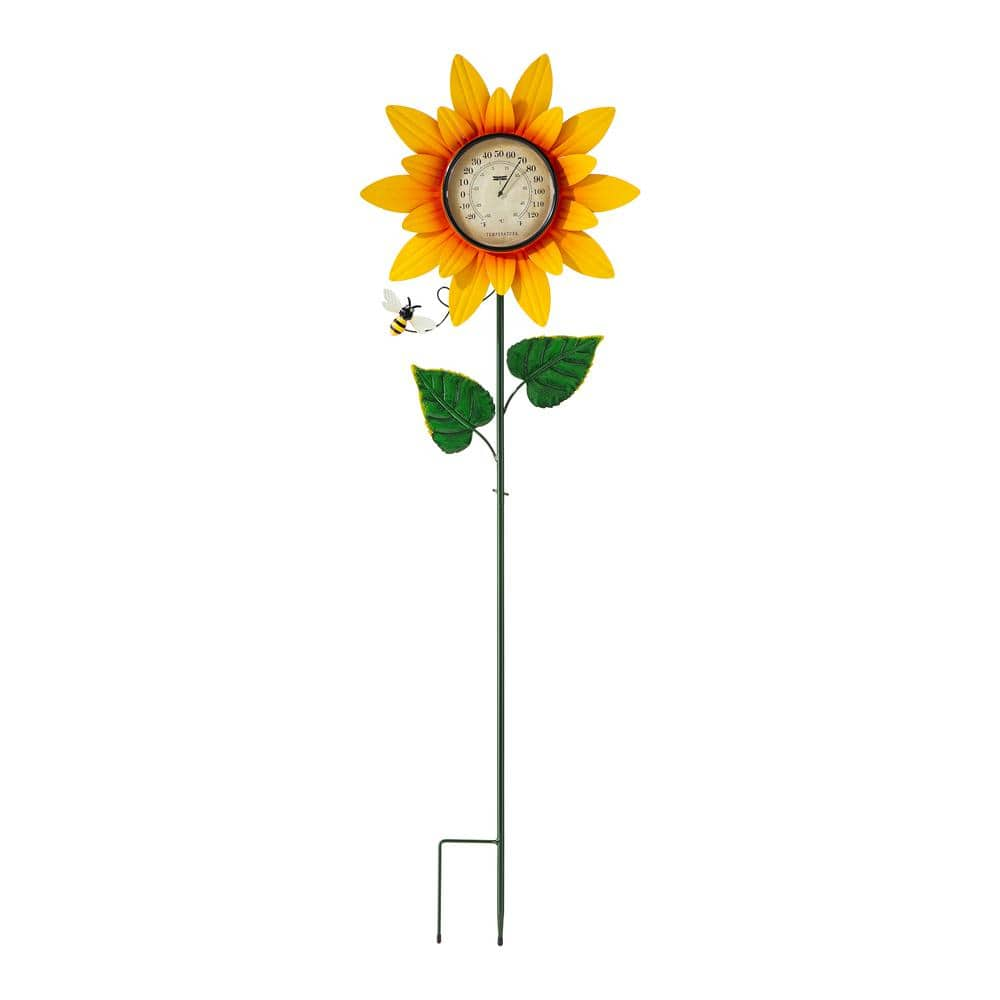 Sunflower Thermometer Garden Stake - Outdoor Living