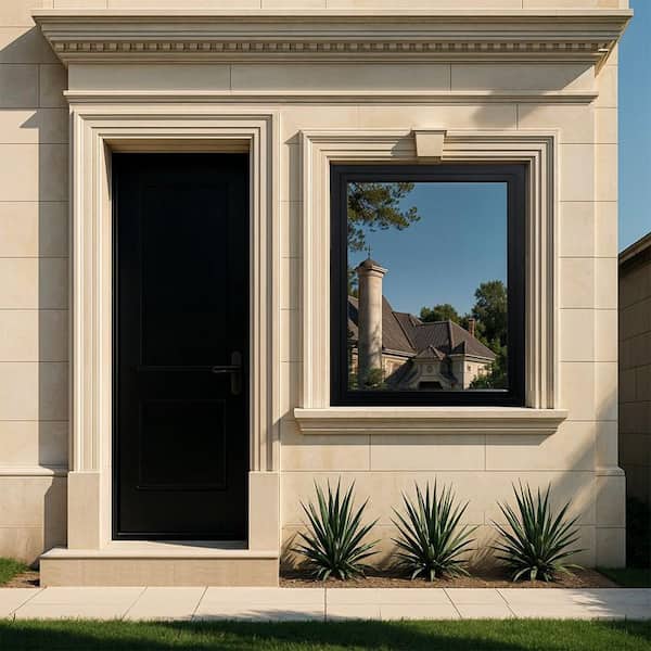 TEZA DOORS Teza Picture 59.5 in. x 59.5 in. Matte Black Aluminum