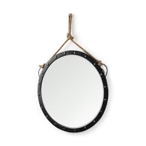 Medium Round Black Mirror (39 in. H x 2 in. W)