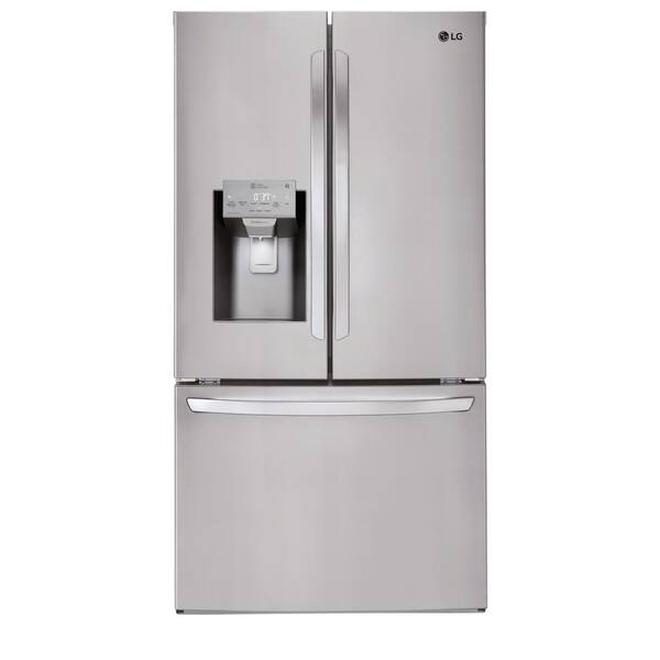 LG Electronics 27.9 cu. ft. French Door Smart Refrigerator with Glide N' Serve Wi-Fi Enabled in PrintProof Stainless Steel