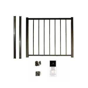 36 in. x 48 in. Black Powder Coated Aluminum Preassembled Deck Gate Kit