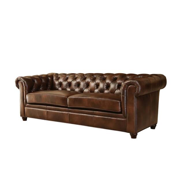 H Tony Tufted Leather Sofa, How To Tufted Leather Couches