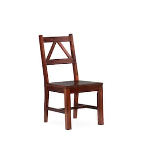 Titian Antique Tobacco Triangular Back Wood Chair