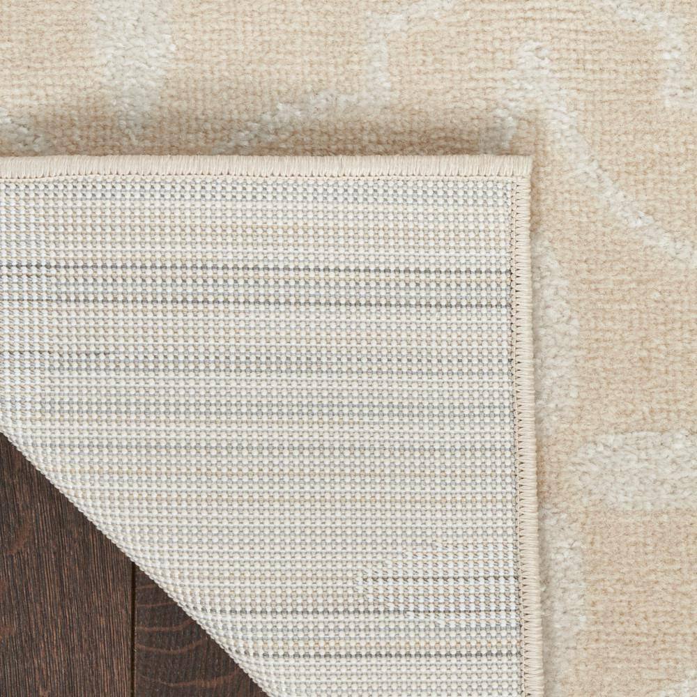 Ivory Beige 6' x 9' Synthetic Moroccan Trellis Area Rug