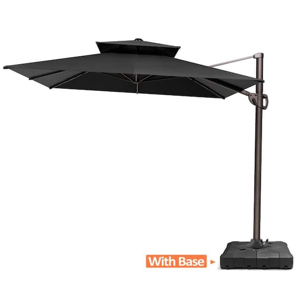 Pellebant Double Top 9 ft. x 12 ft. Outdoor Parasol 360 Pellebant Double Top 9 ft. x 12 ft. Outdoor Parasol 360