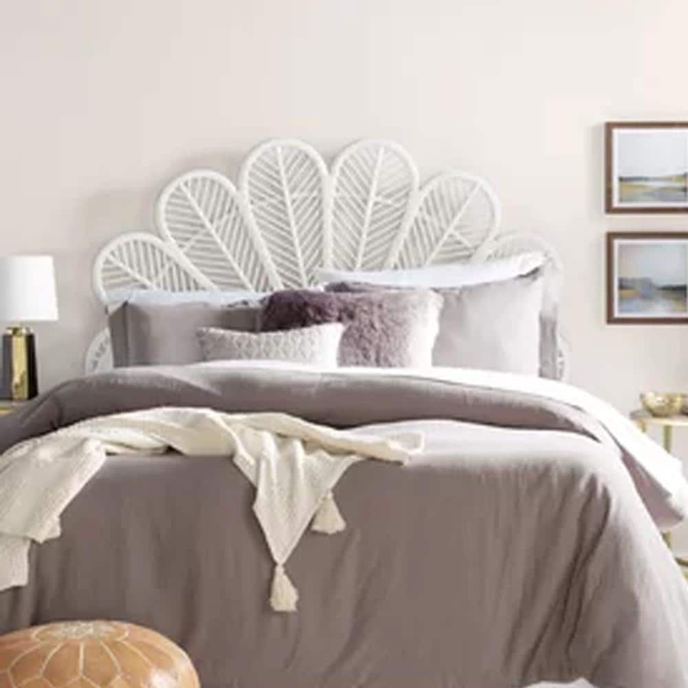 Josephine Beige Solid Hand-Woven All Natural Cotton Throw Blanket
