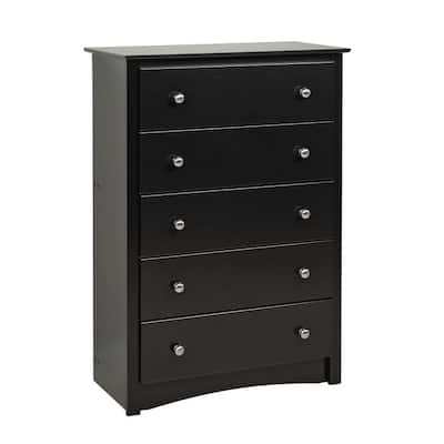 Black Chest Of Drawers Bedroom Furniture The Home Depot