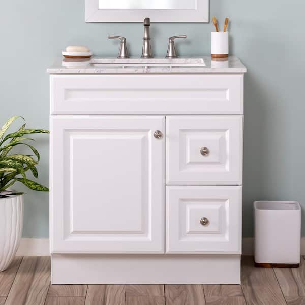 Glensford 30 in. W x 22 in. D x 34 in. H Bath Vanity Cabinet without Top in White