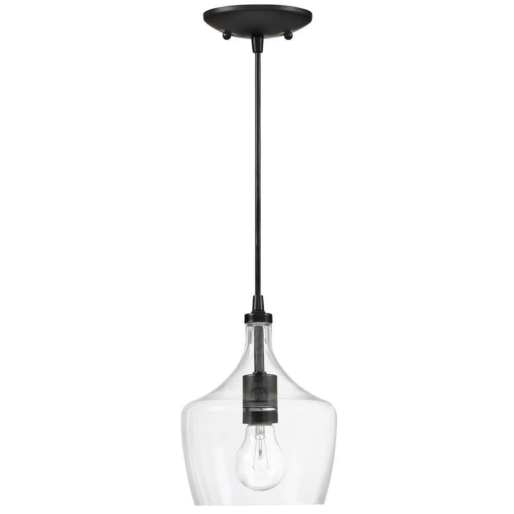 1- Light Dark Bronze Pendant Line Hanging Light with Clear Glass Shade price history on PriceWatchPro