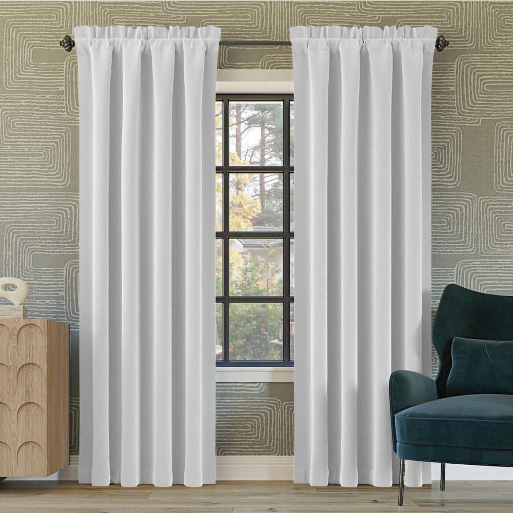 Alna Theater Grade White Layered 52 in. W x 120 in. L Rod Pocket 100% Blackout Curtain (Single Panel) price history on PriceWatchPro