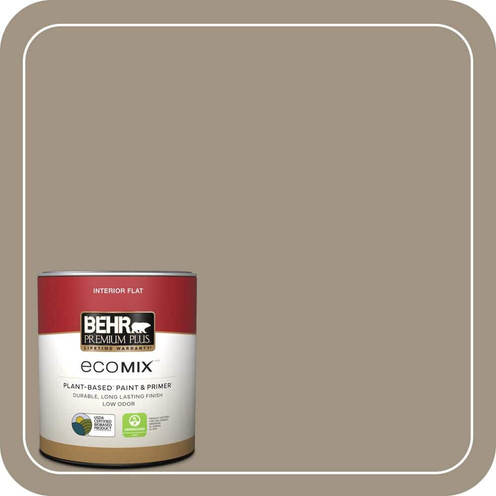1 qt. #BNC-24 Shadow Taupe Flat EcoMix Plant-Based Interior Paint & Primer price history on PriceWatchPro