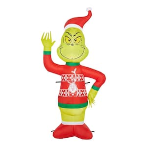 4 ft. LED Grinch in Max Sweater Christmas Airblown Inflatable