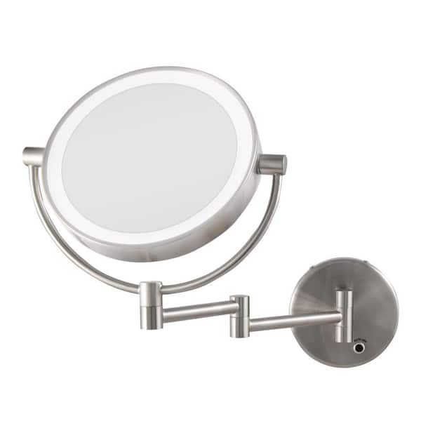 Led Lighted Round Wall Mount Bi View, Zadro Wall Mount Mirror Instructions