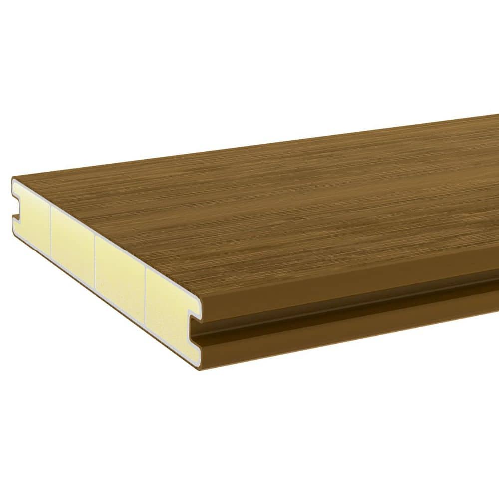 Outdoor Lightweight 1 in. x 5.5 in. x 8 ft. Golden Brown Composite Decking Board Aluminum Core and Foam Fill (10-Pack) price history on PriceWatchPro