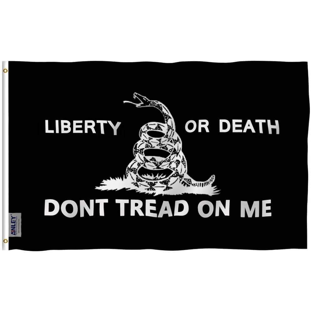 Fly Breeze 3 ft. x 5 ft. Polyester Liberty or Death Gadsden 2-Sided Flag Ba