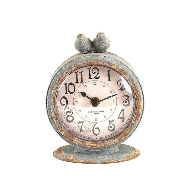 3r Studios Two Birds Round Table Clock, Round Table Clock