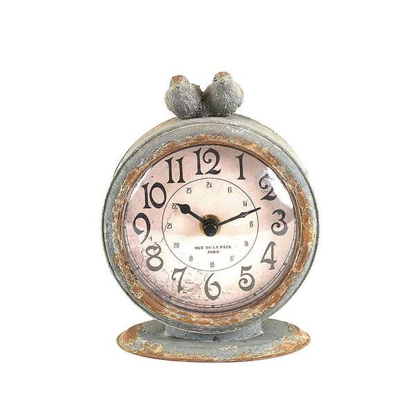 Storied Home Two Birds Round Table Clock
