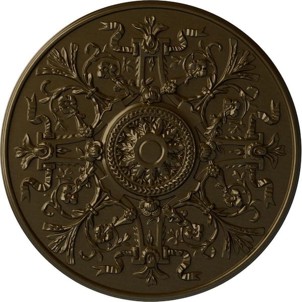 Ekena Millwork 33" x 1-3/4" Versailles Urethane Ceiling (Fits Canopies up to 3-1/4"), Brass
