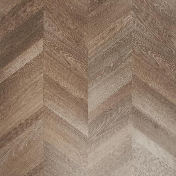 Ivy Hill Tile Stacy Garcia Chic Chevron 20 MIL Mocha 12 in. x 48 in. Click Lock Waterproof Luxury Vinyl Flooring (24.03 Sq. Ft./Case)