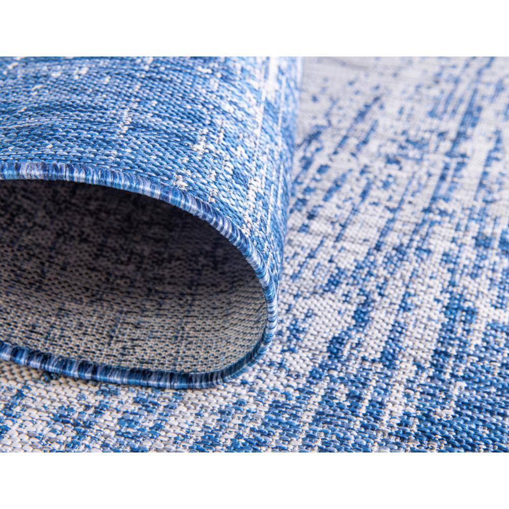Blue Rectangular Synthetic Easy Care Outdoor Rug
