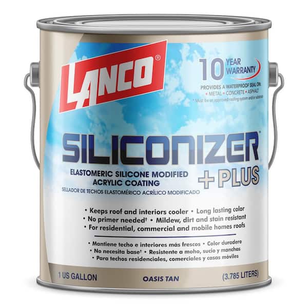 Siliconizer Plus 1 Gal. Acrylic Elastomeric Tan Reflective Roof Coating