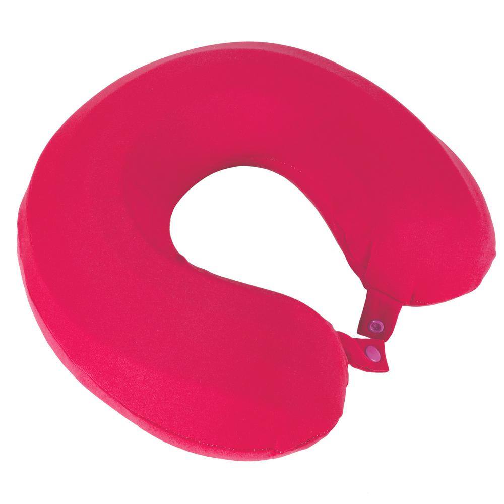 red travel pillow