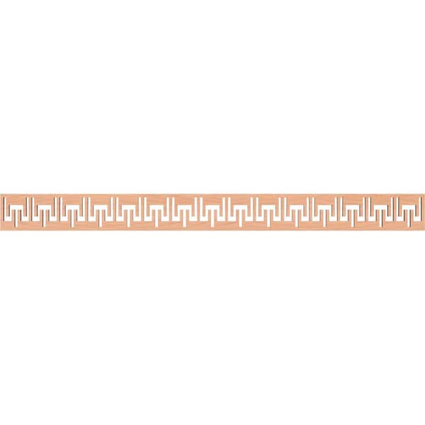 Ekena Millwork Victory Fretwork 0.25 in. D x 46.375 in. W x 4 in. L Alder Wood Panel Moulding