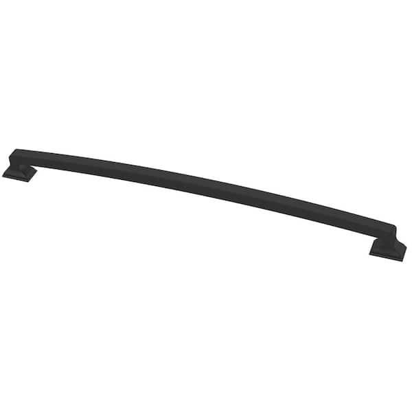 Liberty Classic Edge 12 in. (305 mm) Matte Black Cabinet Drawer Bar Pull