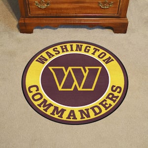 NFL Washington Commanders Burgundy 2 ft. x 2 ft. Round Area Rug