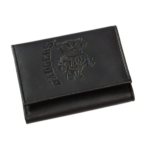 Mens Bifold Guess Patch Black Wallet Double Clear Window