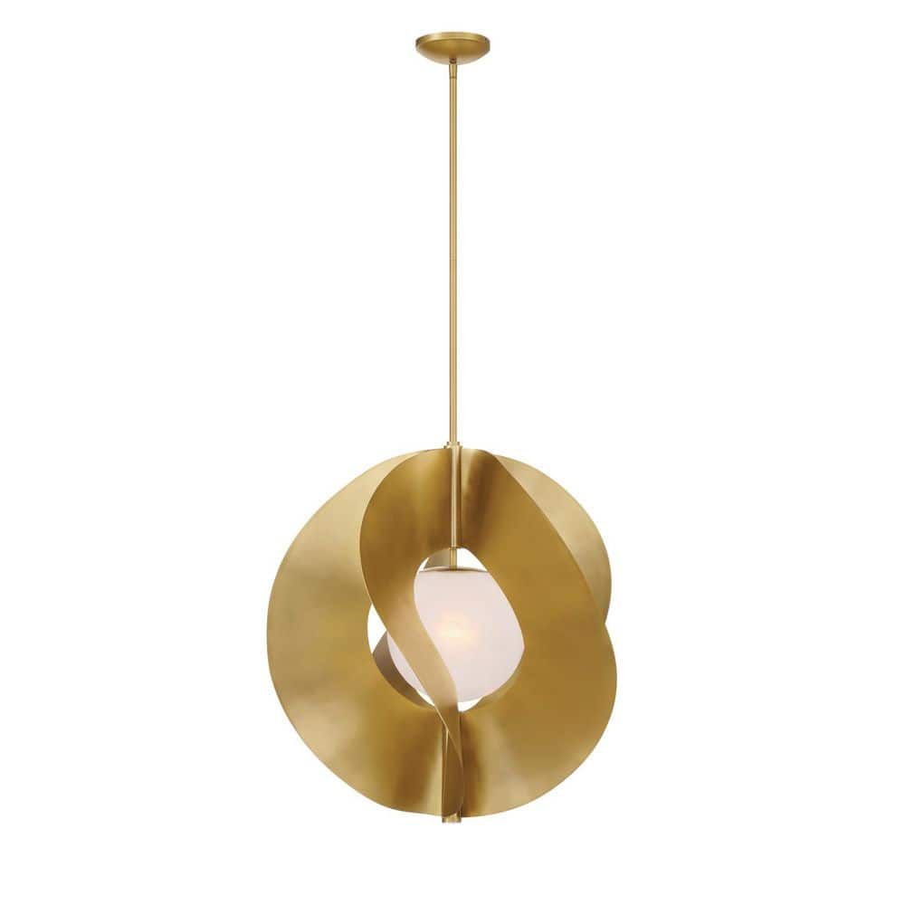 Gloria 60-Watt 1-Light Legacy Brass Pendant Light with a Etched Seeded Glass Shade, No Bulb Included price history on PriceWatchPro