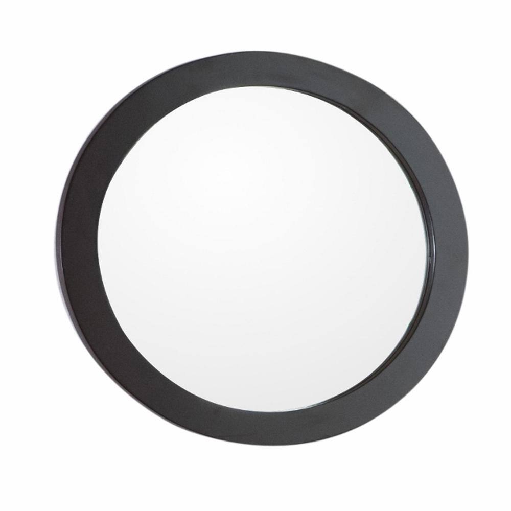 Donato 22 in. W x 22 in. H Framed Round Bathroom Vanity Mirror in Espresso price history on PriceWatchPro
