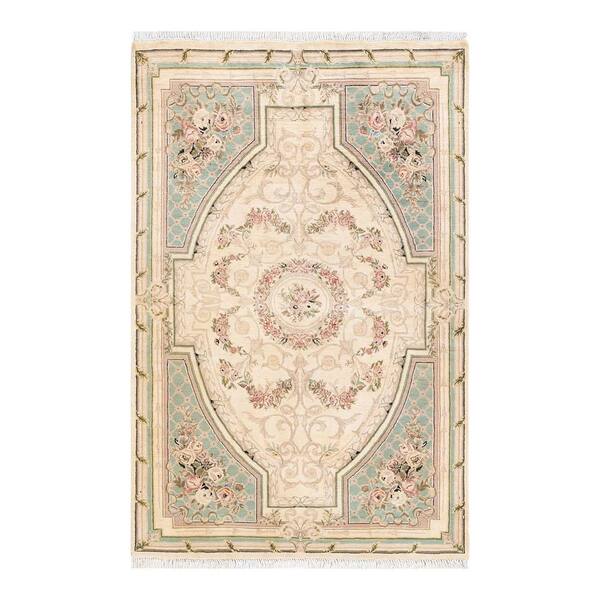 Solo Rugs Mogul One of a Kind Oriental Ivory 4 ft. 1 in. x 6 ft. 4 in. Area Rug