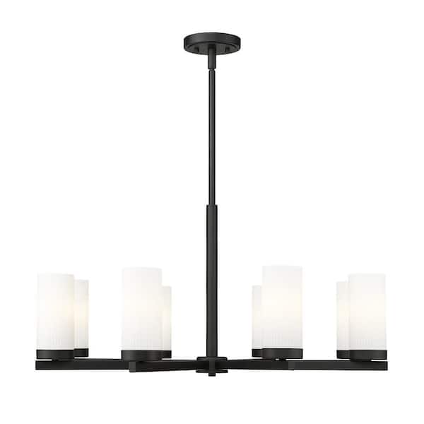 Unbranded Danica 8-Light in Matte Black Chandelier with no bulbs included