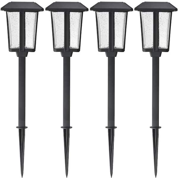 Callaway Black Integrated LED Weather Resistant Outdoor Solar Path Light (4-Pack)