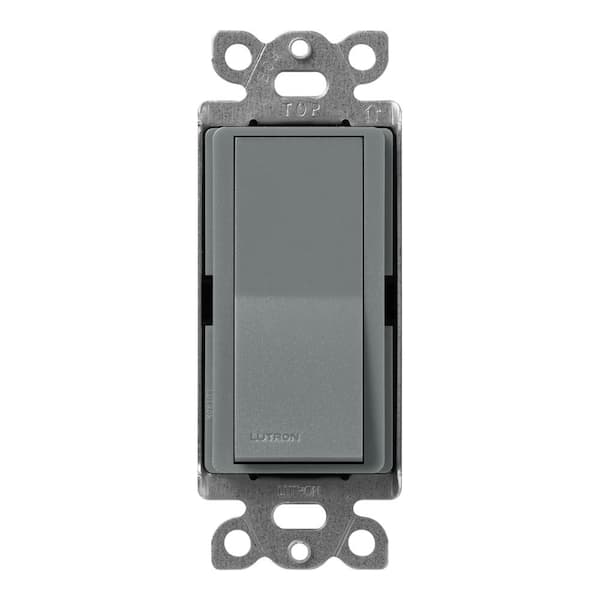 Lutron Claro On/Off Switch, 15-Amp/Single-Pole, Slate (SC-1PS-SL)
