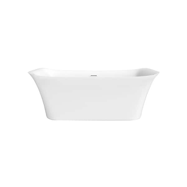 Barclay Products Serenity 59 in. x 31.37 in Soaking Bathtub with Center Drain in White/Oil Rubbed Bronze