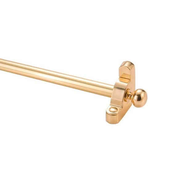 Zoroufy Heritage Collection Tubular 36 in. x 1/2 in. Polished Brass Finish Stair Rod Set with Round Finial
