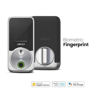 Secure Pro Zeno Series Satin Nickel Deadbolt WiFi Smart Lock, Apple Home Key, Fingerprint, Keypad, Siri/Alexa/Google