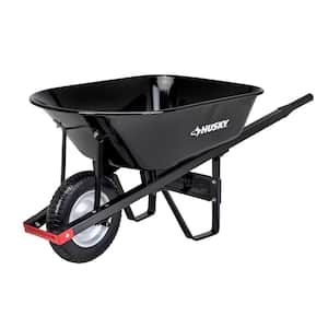 6 cu. ft. Steel Wheelbarrow with 8 in. Flat-Free Tires