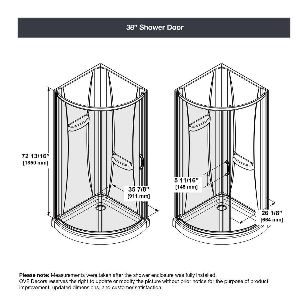 Breeze 38 in. Clear Glass Corner Shower Kit with Nickel Finish