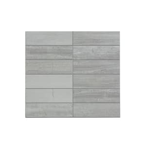 Collage 12 in. x 12 in. PVC Peel and Stick Tile in Platinum Gray